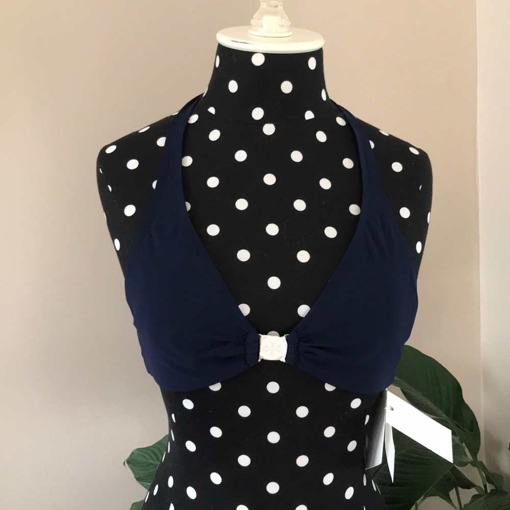 Tory Burch Logo Halter Bikini Top - Picture 3 of 9